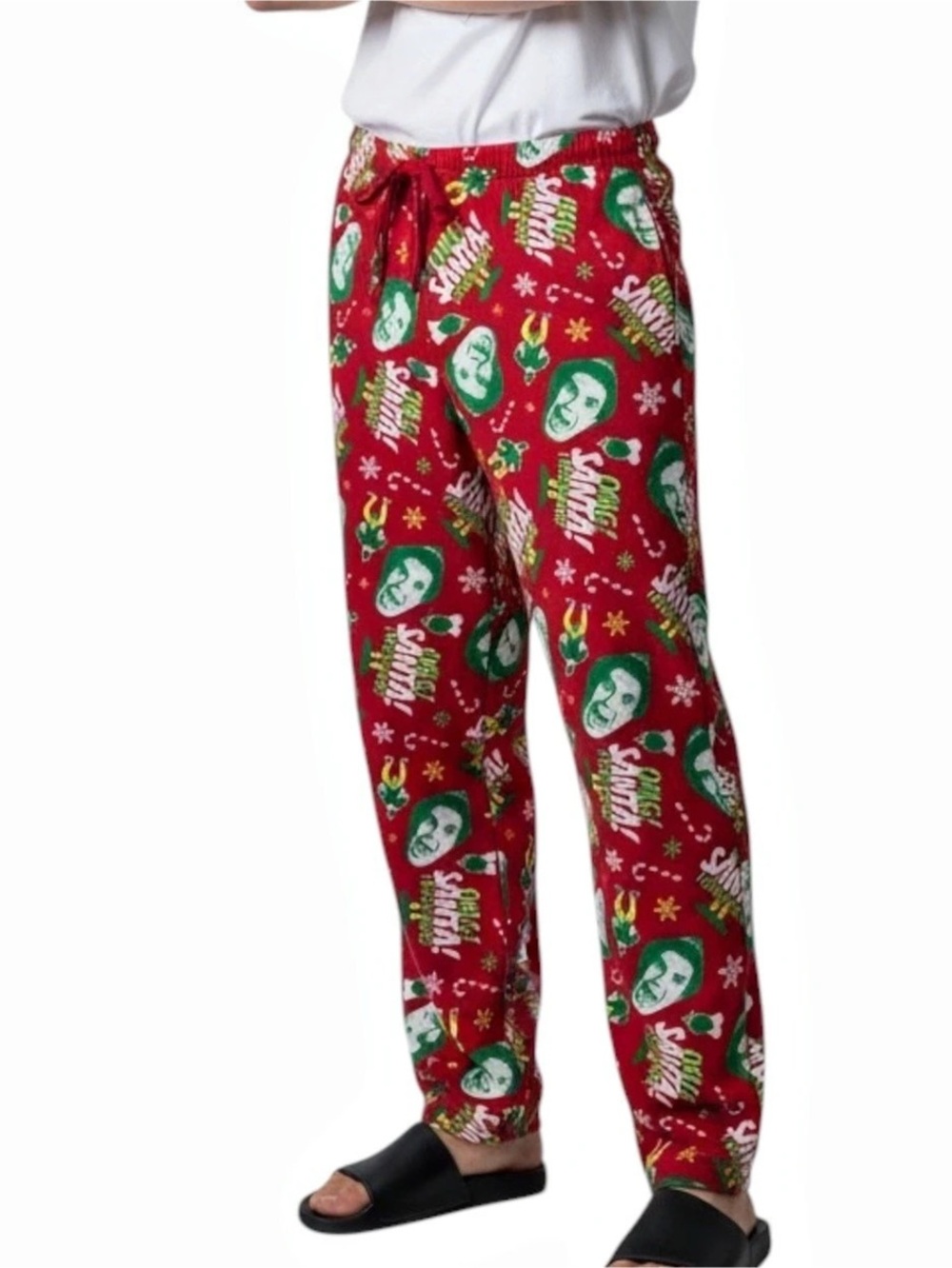 ELF Men's Printed "Buddy the Elf" Christmas Movie Lounge Pants Size Small